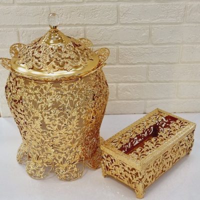 سطل و دستمال آزالیا طلایی